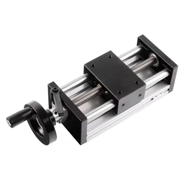 Linear Guide Manual Sliding Table 100-500MM Stroke Ballscrew SFU1204 Handwheel Double Optical Axis CNC Table Saw 3D Printer XY