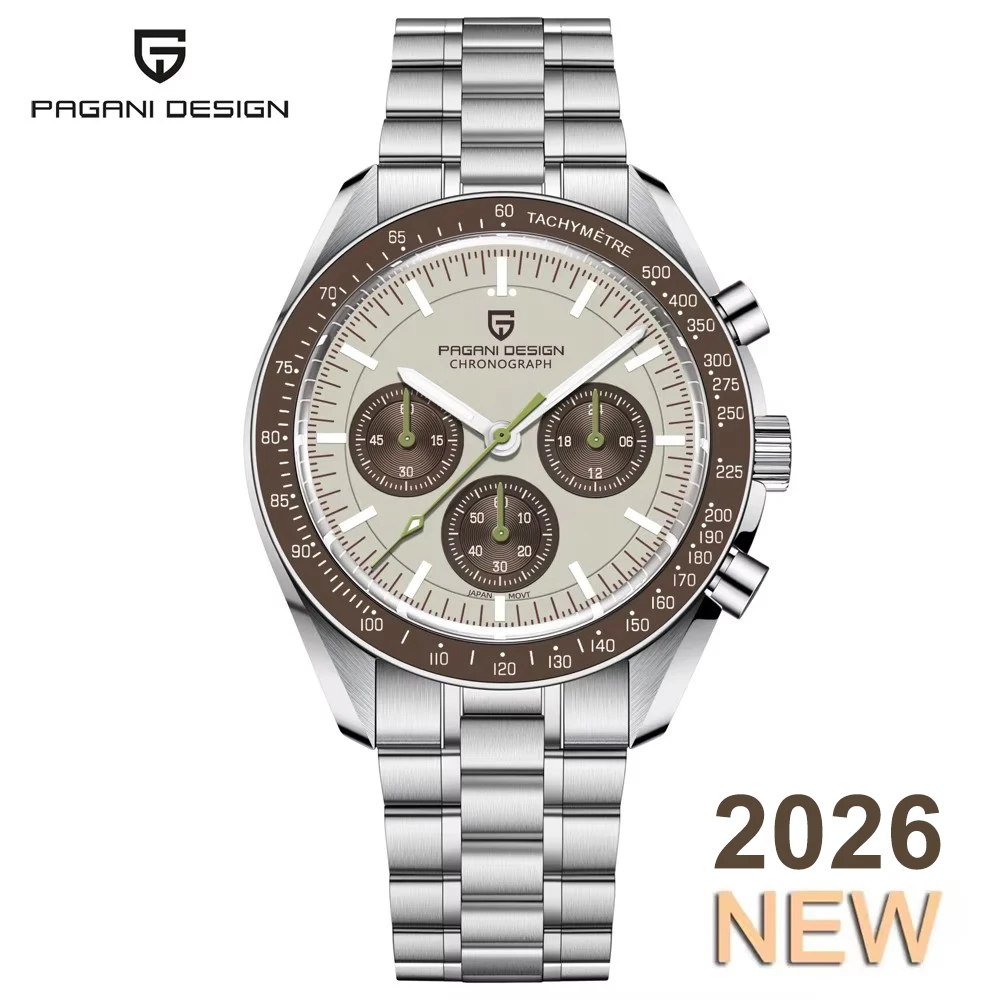 PAGANI DESIGN PD1701 Gold Luxury Men's Watches Quartz Wristwatches Chronograph VK63 Watch For Men AR Sapphire Mirror Clock Gifts image 3