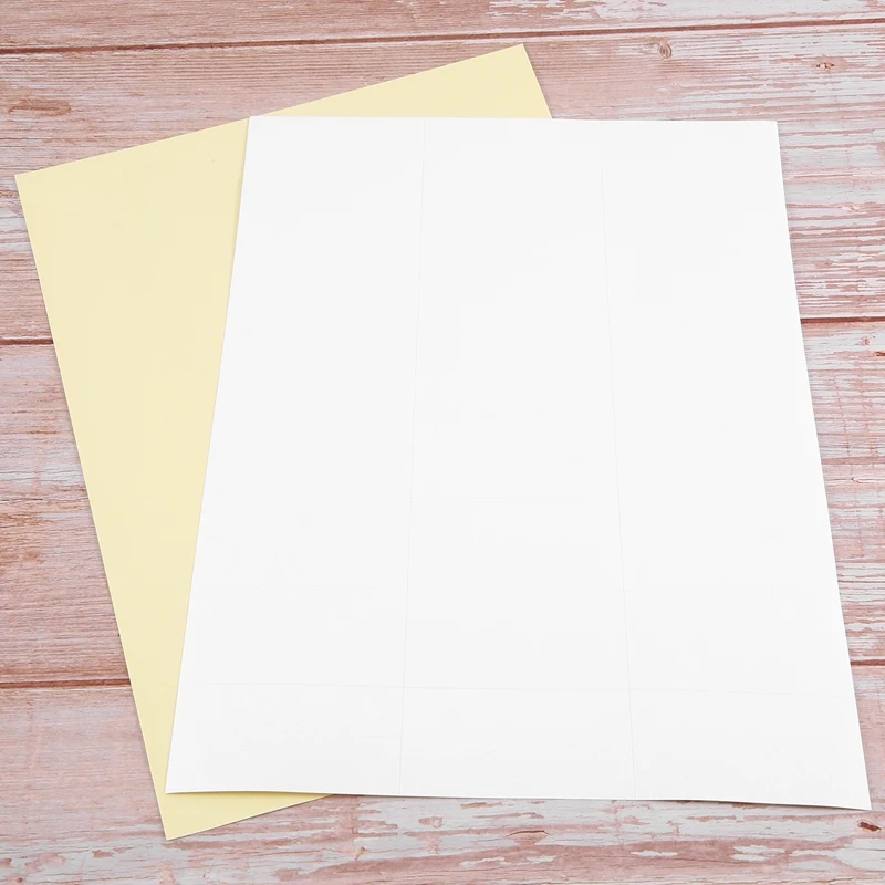 100แผ่นฉลากที่อยู่กระดาษเปล่าแบบด้านที่สามารถพิมพ์ได้70X37.1Mm กาวในตัวสีขาว