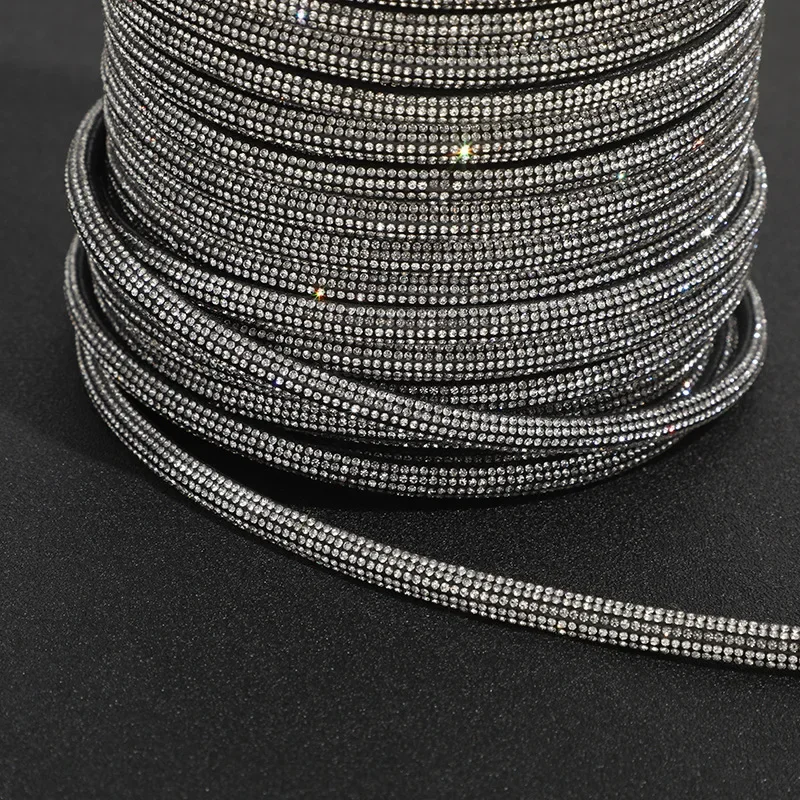 

5yards Sparkling Rhinestone Rope Shiny Full Crystal Strap for DIY Clothing Sandal Shoes Hats Hairpin Decoration Accessories