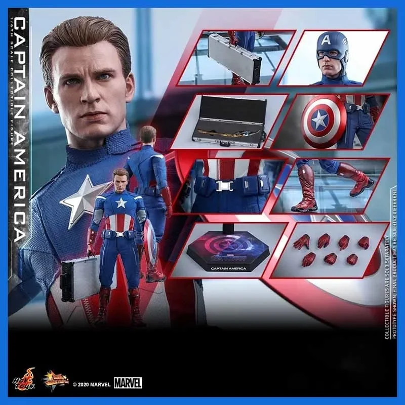 

Original Hottoys 1/6 Captain America 2012 Ver. MMS563 Marvel Avengers: Endgame AVG4 Anime Action Figures CollectibleModel Toy