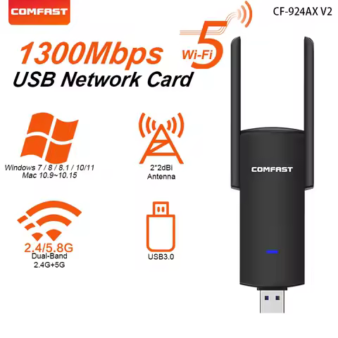 Comfast WIFI 6 Adapter AX286 Network Card USB Dongle 2.4/5GHz 802.11AX Signal Reception For PC Laptop Windows 10/11 Driver Free