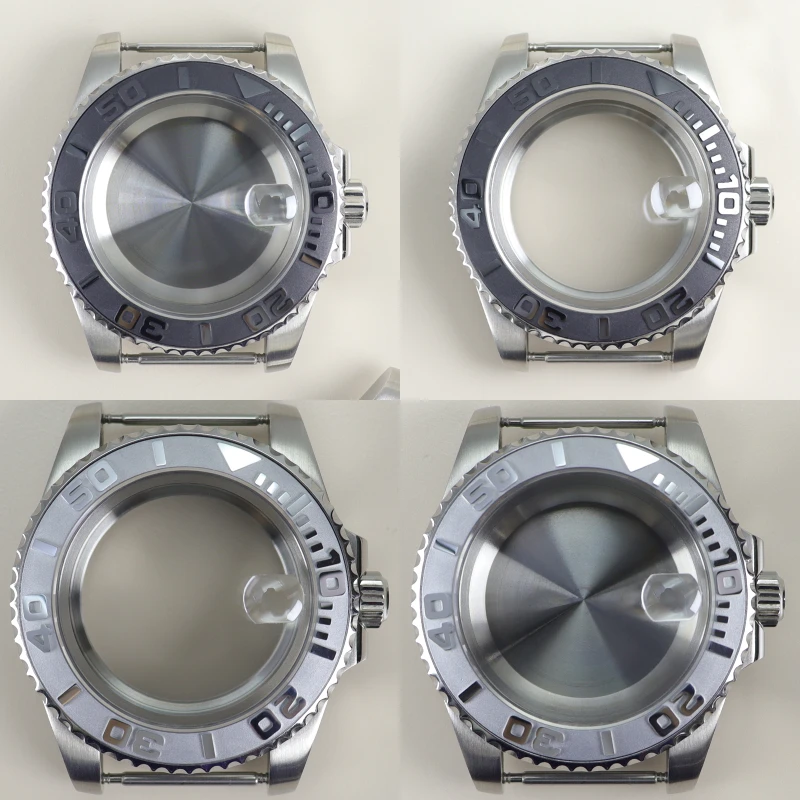 40mm Stainless Steel Watch Case Ceramic Bezel For Yacht-Master Seiko NH35 NH36 NH38/34 ETA 2824 Miyota 8215 Movement 28.5mm Dial