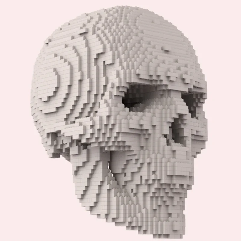 

4876 деталей MOC: Скульптуры черепов из строительных блоков, подарок на Рождество, коллекционная серия Master, идеально для любителей моделей