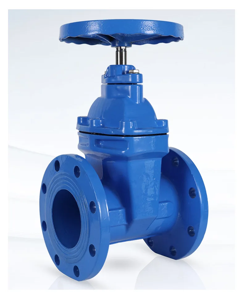 Gate valve Z45X-16Q Elastic seat seal ball ground cast iron flange soft seal dark rod fire gate valve water switch