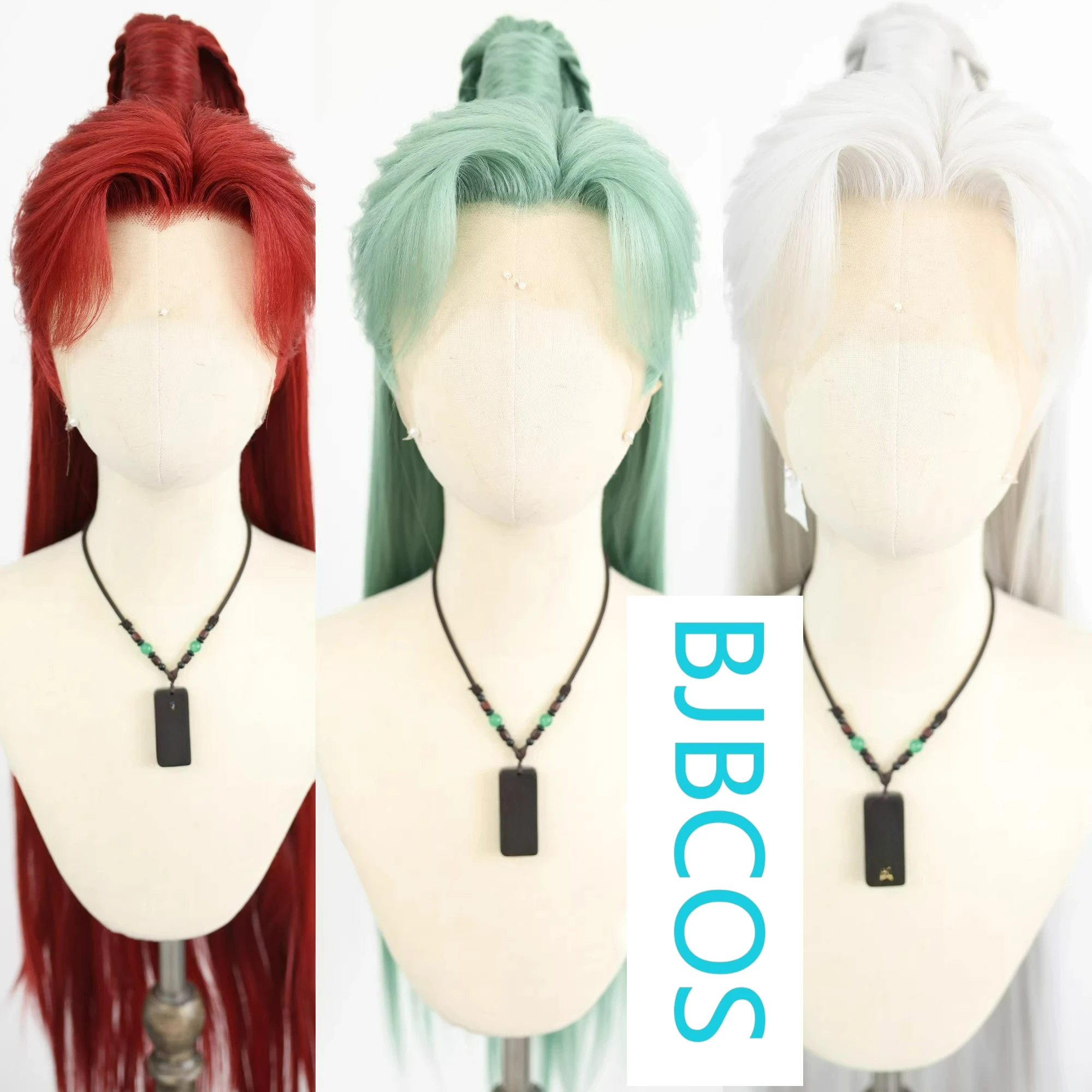 

[Styled Wig]Ancient style male front lace beauty pointed Lace Front Wig NPC versatile wig headband ancient costume COS