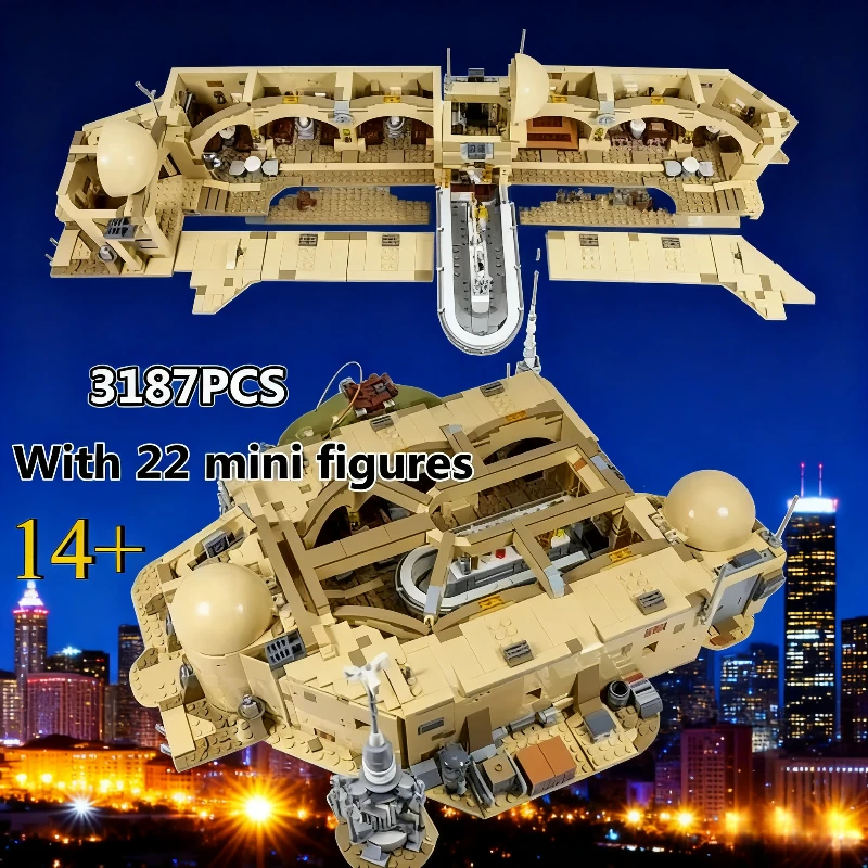 

2025 NEW 3187PCS Mos Eisley Cantina Building Blocks Bricks Model Compatible 75290 Birthday Toys Christmas Gifts