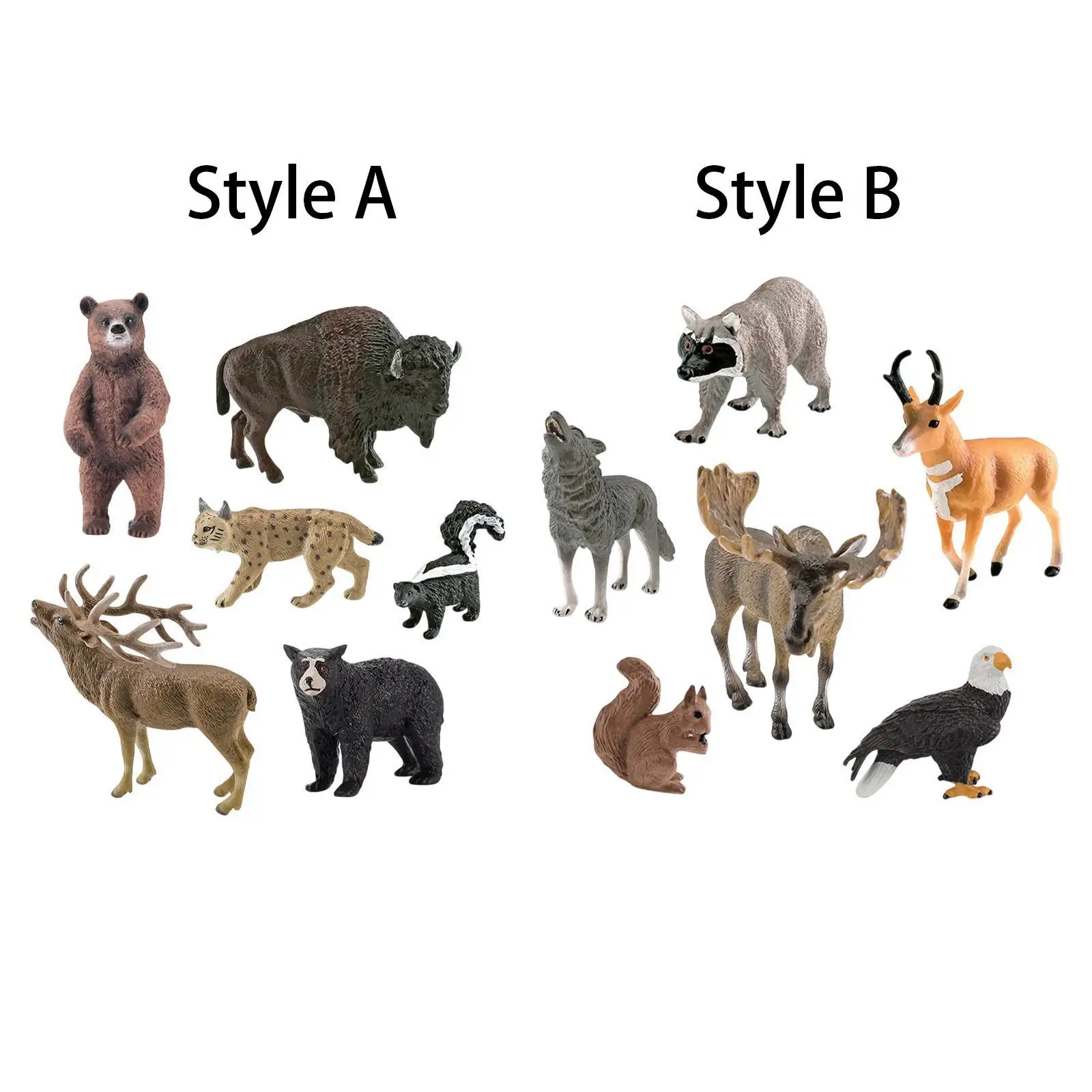 6x figuras de animales de juguete, colecciones de figuras de animales, modelo de animales salvajes, juego de animales de la selva para niños, niñas y niños
