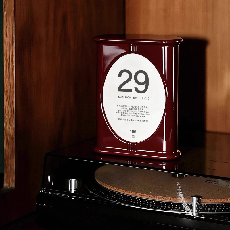 

2026 Luxury Paper Calendar with Bilingual Date Countdown, Elegant Desk Home Office Decor, Christmas New Year Gift Idea