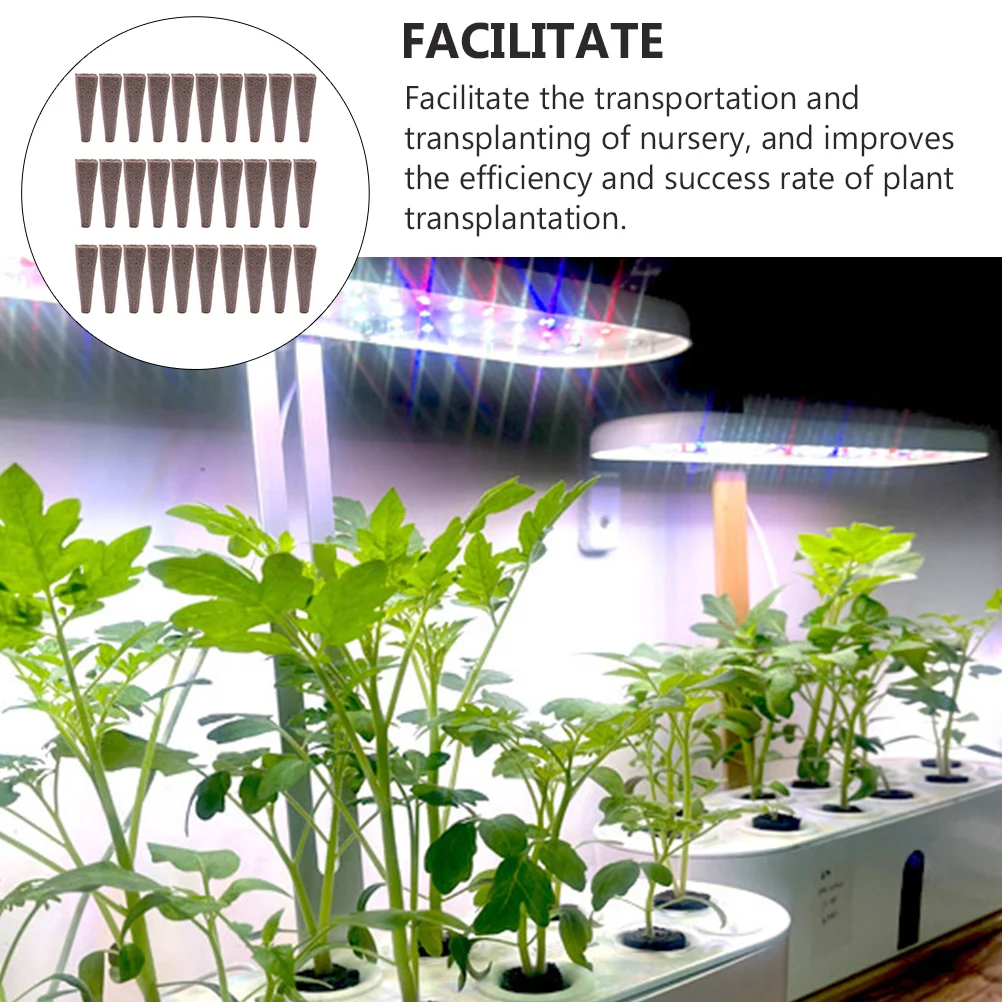 

50Pcs Nursery Soil Block Biodegradable Nutrient Rich Easy to Use Nutrient Soil Gardening Supplies Nursery Peat