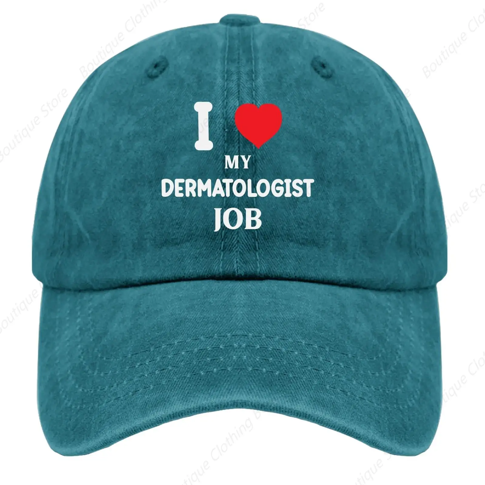 I Love My Dermatologist Job Sun Hat Woman Hat Cyan Blue Womens Hat Gifts for Mom Running Hat