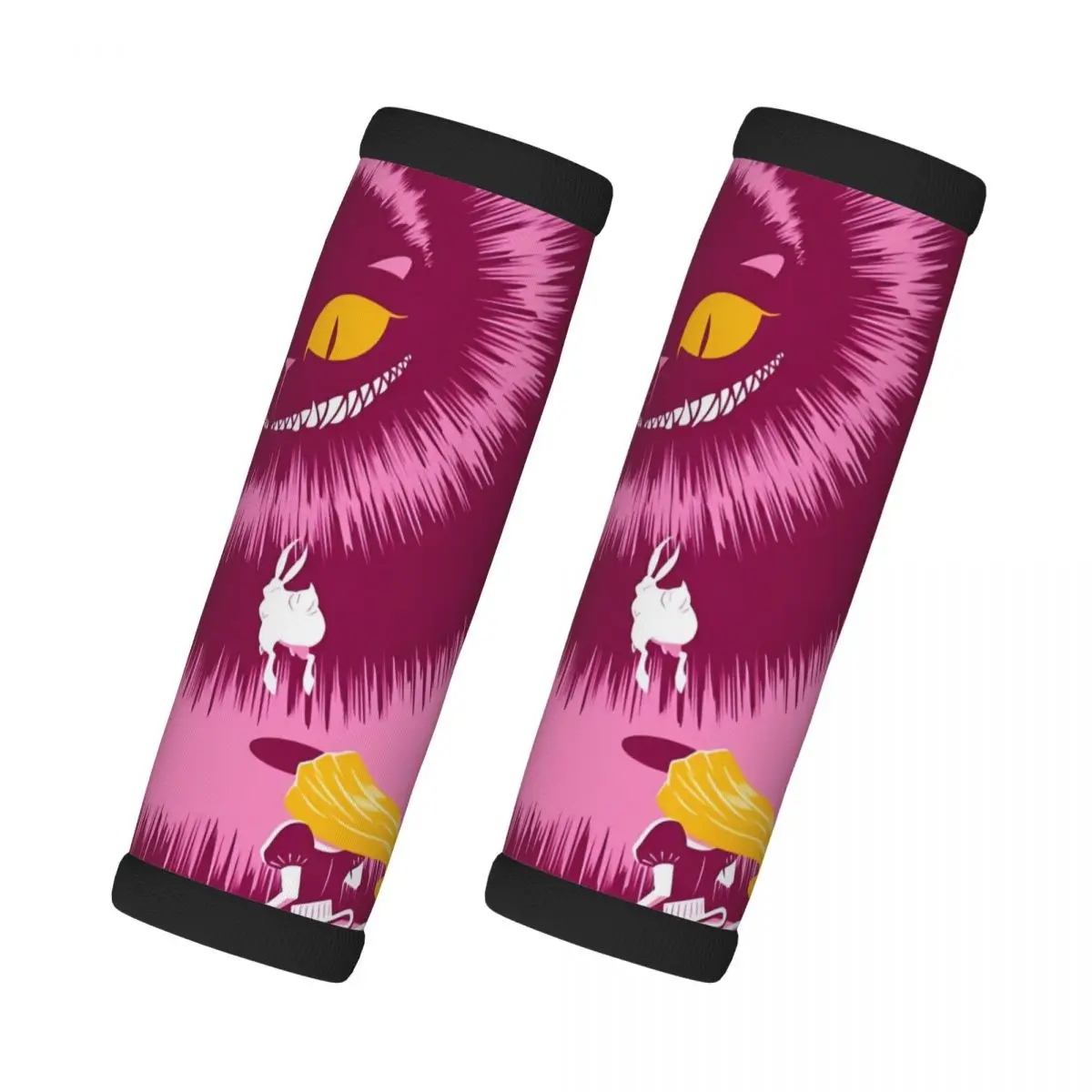 

Custom Alice In Wonderland Eric Pink Luggage Handles Wrap Grips 2 Pcs Neoprene Suitcases Luggage Travel Accessories