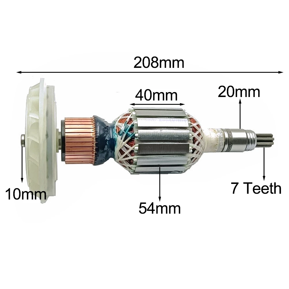 

For Bosch Armature Rotor Anchor Replacement for GSH11E For GBH10DE 11223EVS 1614011072 Including Bearings and Carbon Brushes