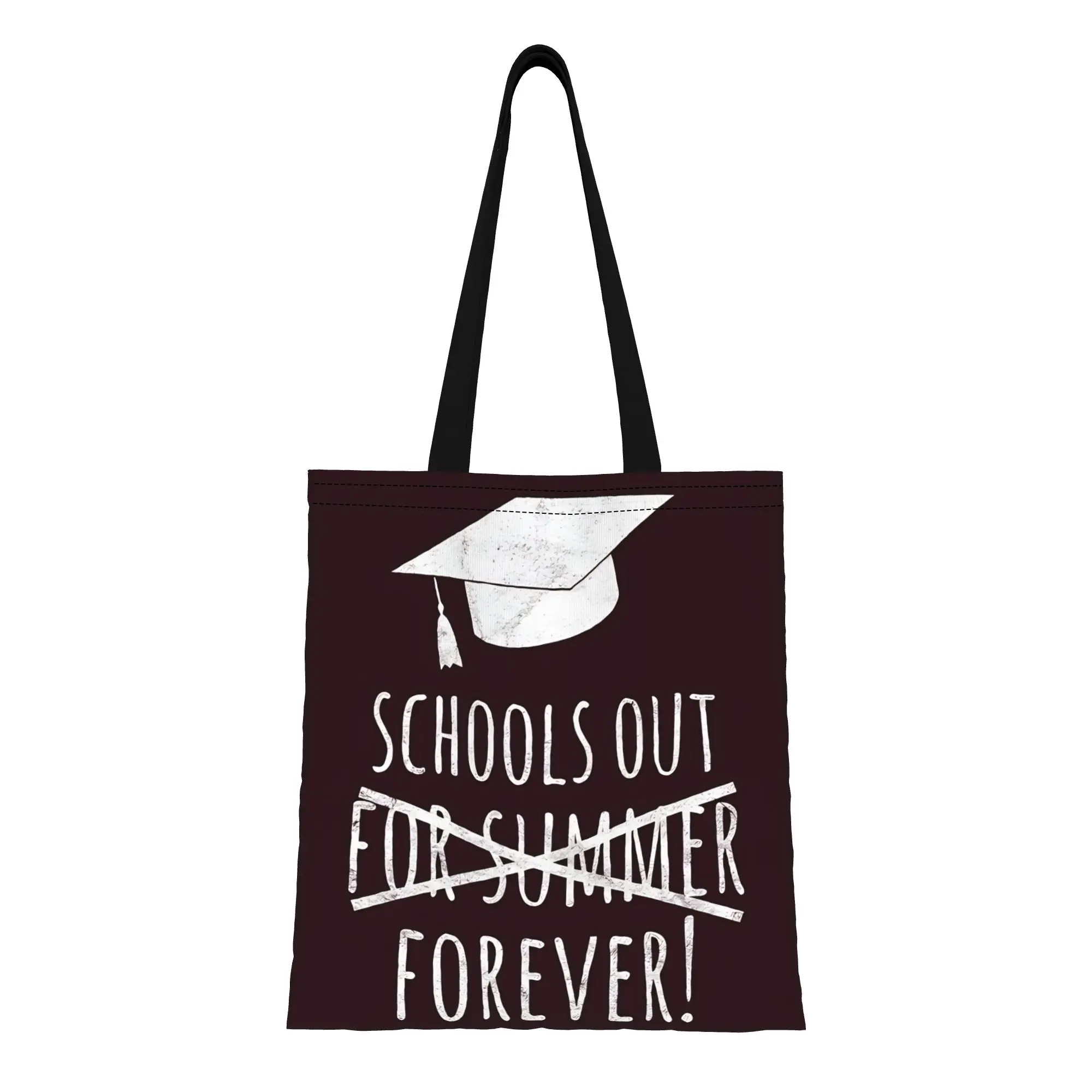 

1PC No For Summer School’s Out Forever Canvas Tote Bag Perfect for Shopping & Personal Use Great Gift