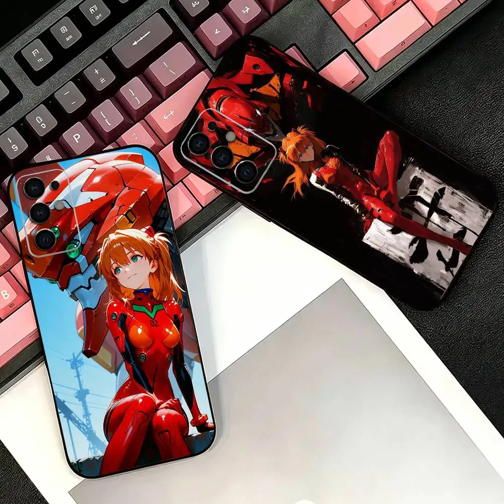 POP Anime A-Asuka E-Eva  Soft Black Phone Case for Samsung  S26,25,24,21,22,21,20,10,9,8,7,6Ultra,Plus,Fe, Lite
