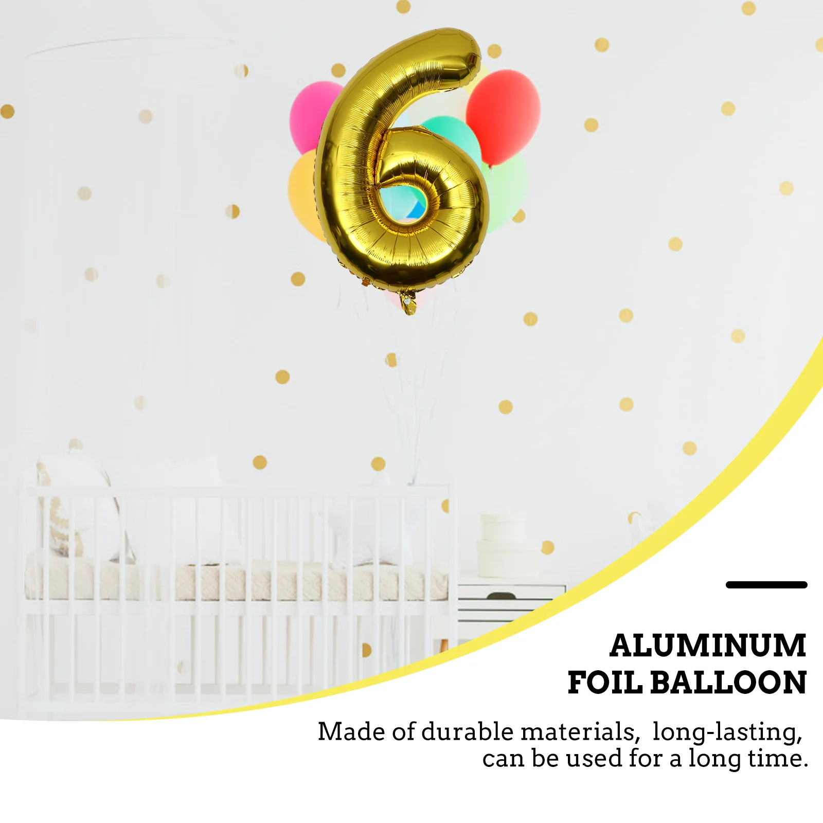 

1Pcs Number Foil Balloon Aluminum Durable Decorative Balloon for Birthday Party Home Hotel Photo Prop Party Decor Balloons