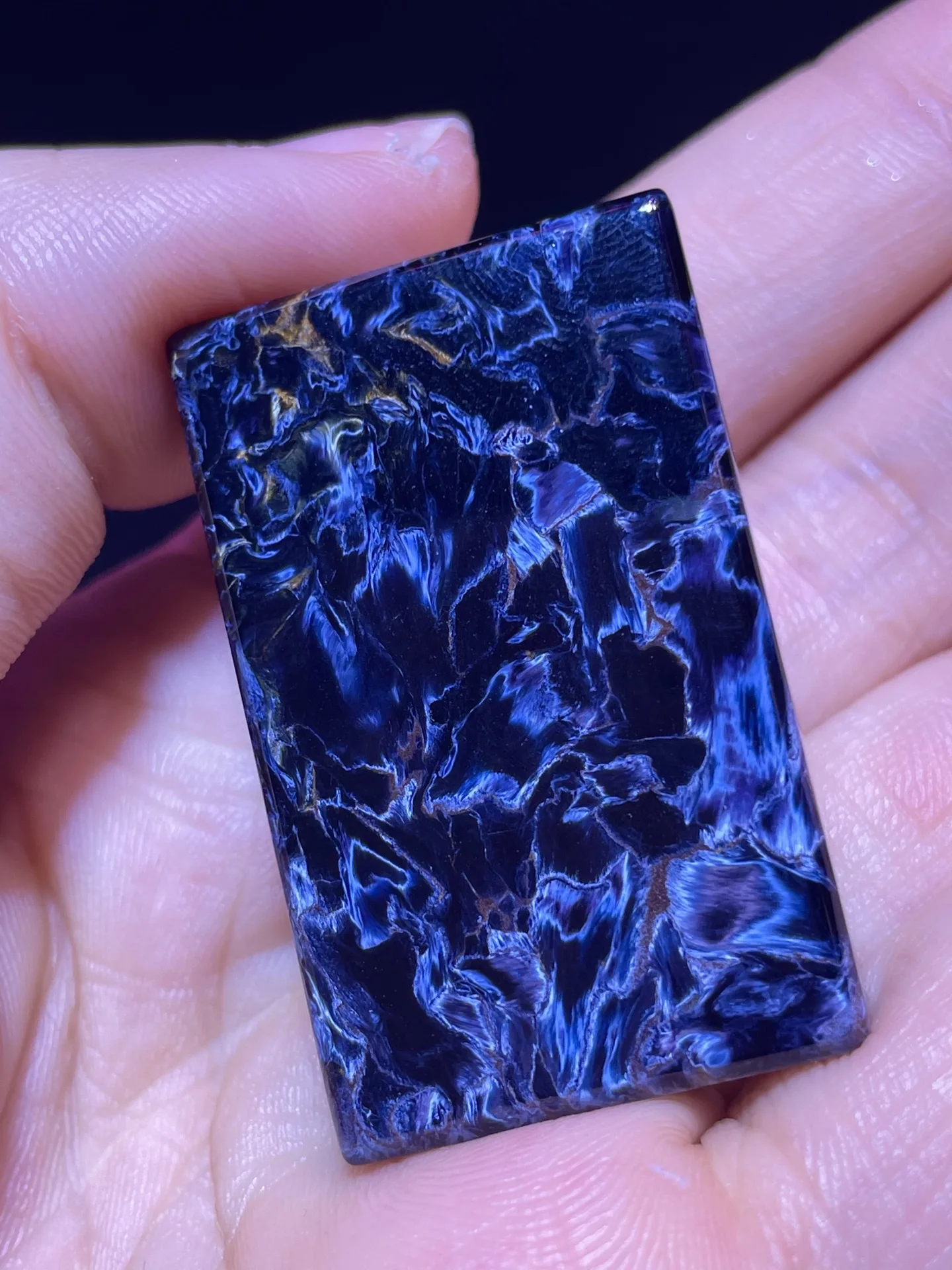 

Natural Blue Pietersite Pendant Women Men Pietersite Namibia 40.6/25.3/7.1mm Necklace Jewelry AAAAAA