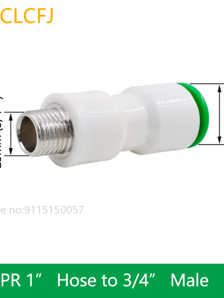 20/25/32mm Quick Plug Direct Green Connector PP Aluminum Plastic PPR Water Pipe Garden Irrigation Connection