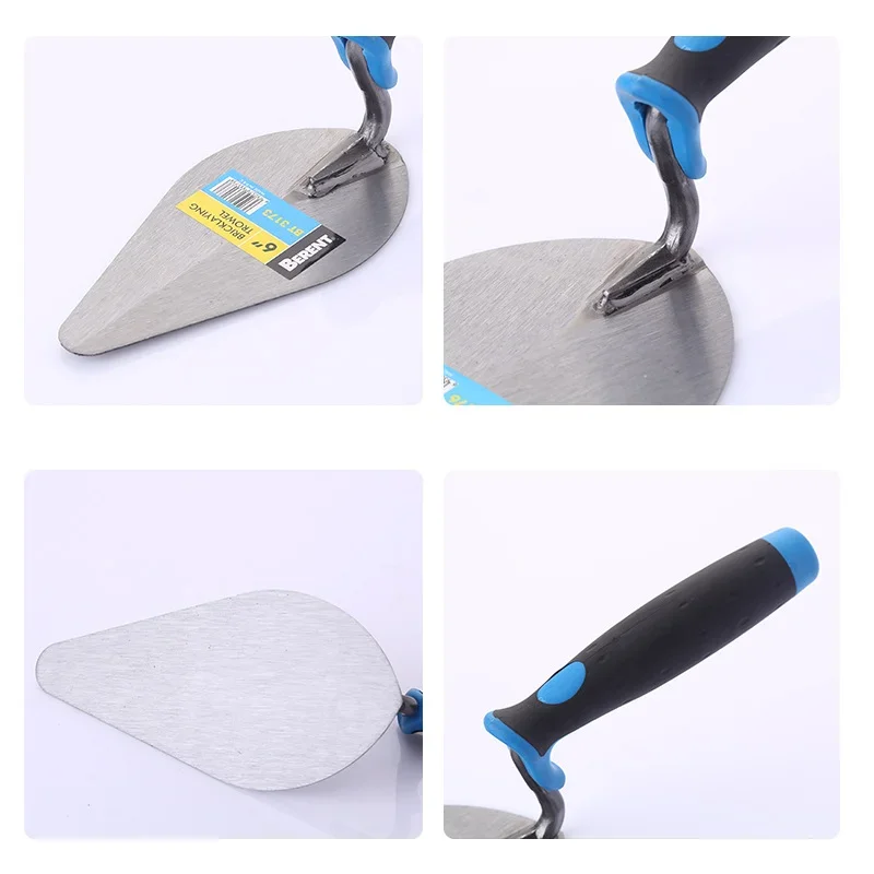 Aço inoxidável Construção Wiping Knife Trowel Decoração Tool, Surface Polishing Tool, dureza, 6 