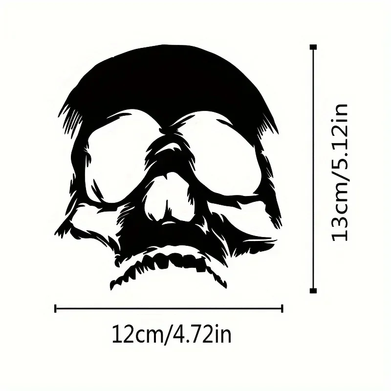 1PC Skull Themed Vinyl Sticker, Waterproof Anti Scratch Decal for Car Motorcycle Helmet Laptop Decor