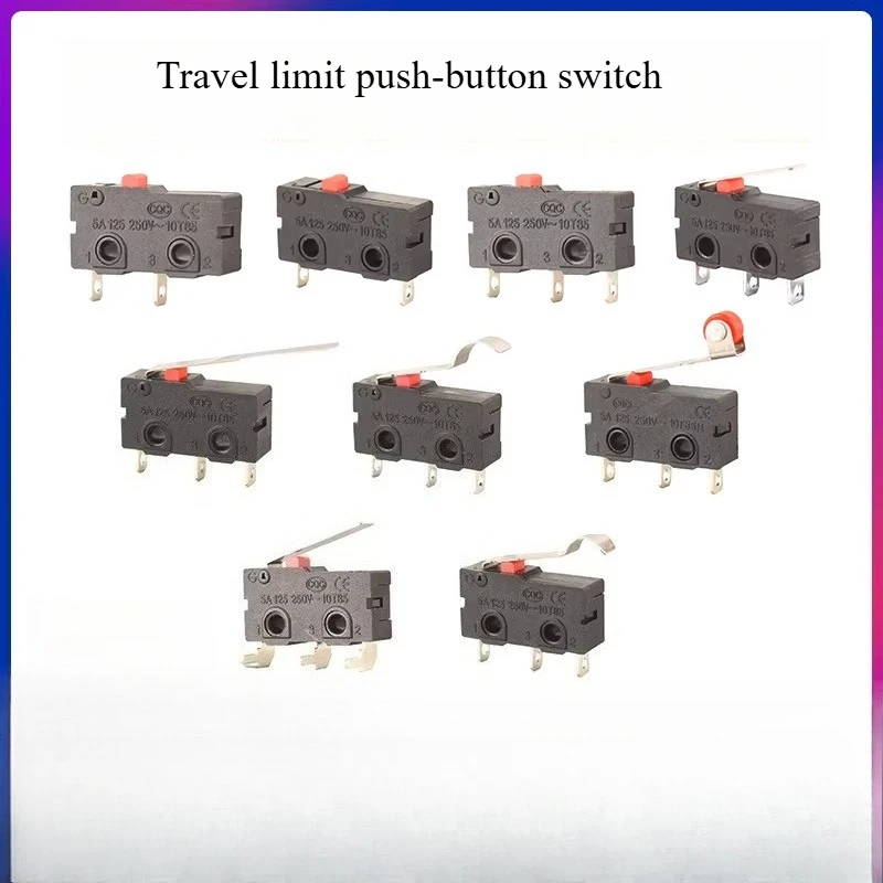 10PCS KW11 Micro Switch 2/3Pin NO/NC Mini Limit Switch Mechanical Travel 5A 250VAC Roller Arc Lever Snap Action Push Switches