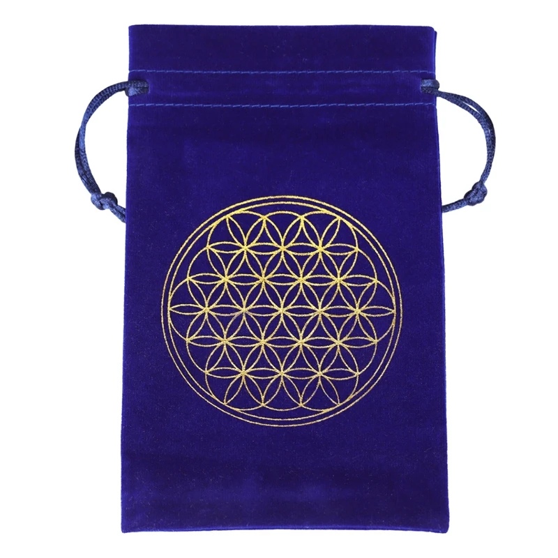 Pentagram Tarot Cards Storage Bag Runes Witch Divination Accessories Jewelry Drawstring Package