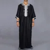 116493-b37f54.jpg Muslim Men Embroidered Long Robe Round Neck Jubba Thobe Basic Jilbab Djellaba Islamic Qamis Homme Musulman Jalabiya Arabia Man