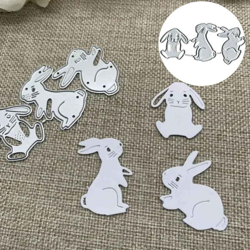 Rabbit Metal cutting mold Cutting mold Card paper process DIY template Album embossing paper mold Used for card making Clipbook