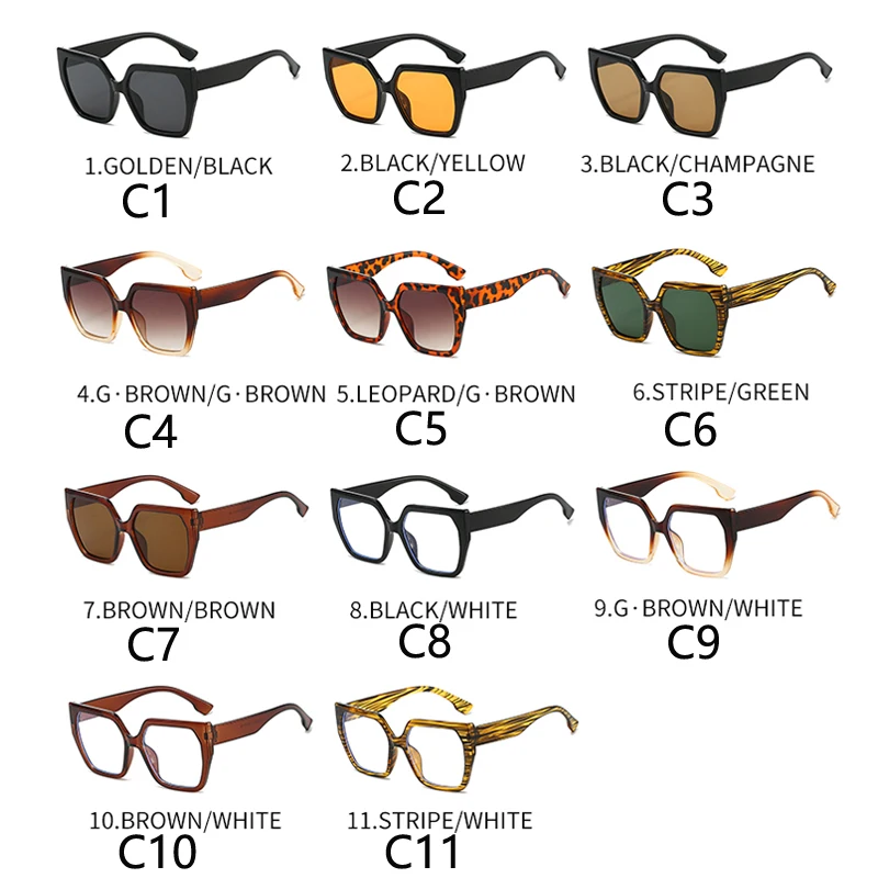 Vintage Square Fishing Sunglasses Men Women Retro Brand Black Sun Glasses Unisex Ins Popular Shades Women Eyewear UV400