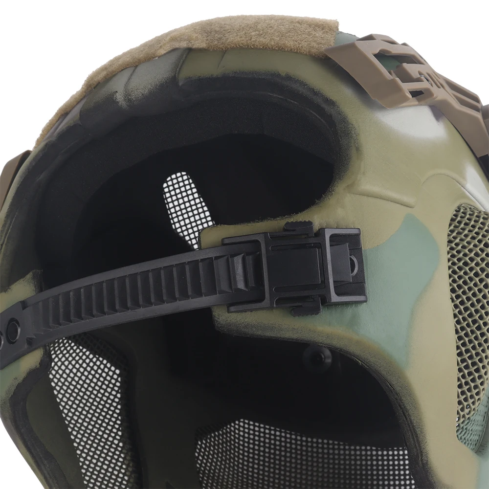 Casco Airsoft táctico con máscara facial de malla de acero - imagen 4