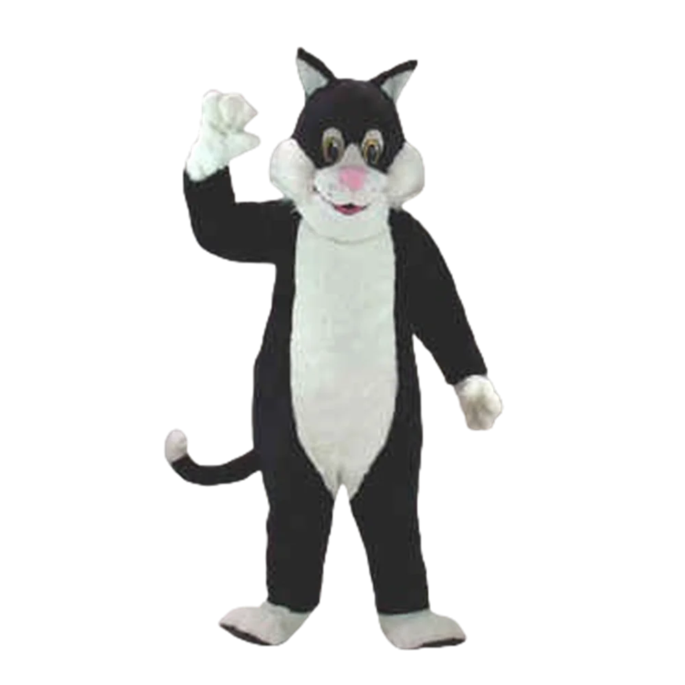 Black Cat Mascot Costume Cartoon Character Adult Size Theme Carnival Party Cosply Mascotte Outfit Suit FIT Fancy Dress SW971