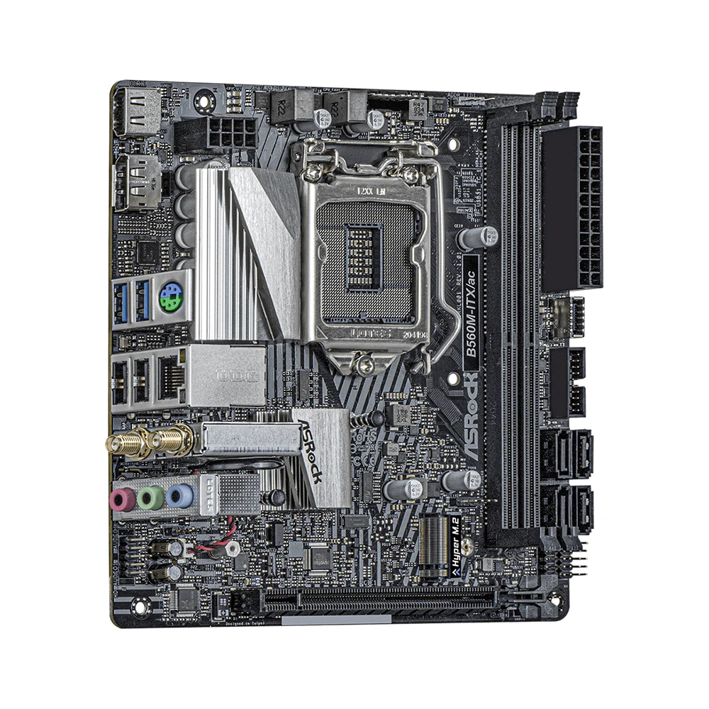 ASRock B560M-ITX/ac Motherboard LGA1200 Support i9-10900K i7-10700 i5-10600KF i5-10400F i5 10400F CPU DDR4 4400MHz NVME M.2 HDMI