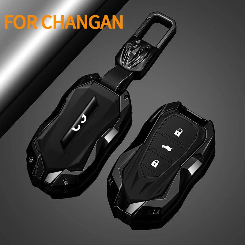 Premium Zinc Alloy Car Key Case Cover For Changan Ruicheng CC Yuexiang V7 CS55 CS75 Protective Keychain Buckle Bag Accessories