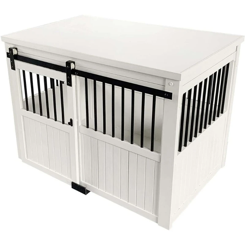 Non-toxic and eco-conscious WPC Dog House manufacturer Indoor Dog Bed Pet Furniture dog crate white kennels