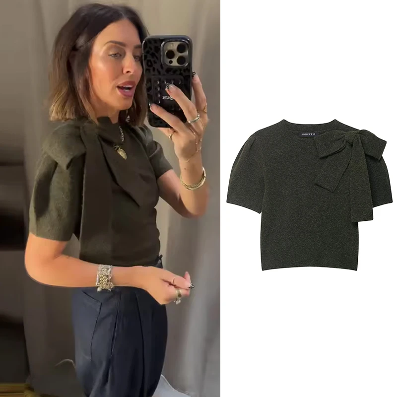 

Новый женский свитер, осень 2024, модный элегантный женский свитер с аппликацией, уличный шикарный молодежный пуловер с джокером для путешествий, свитер