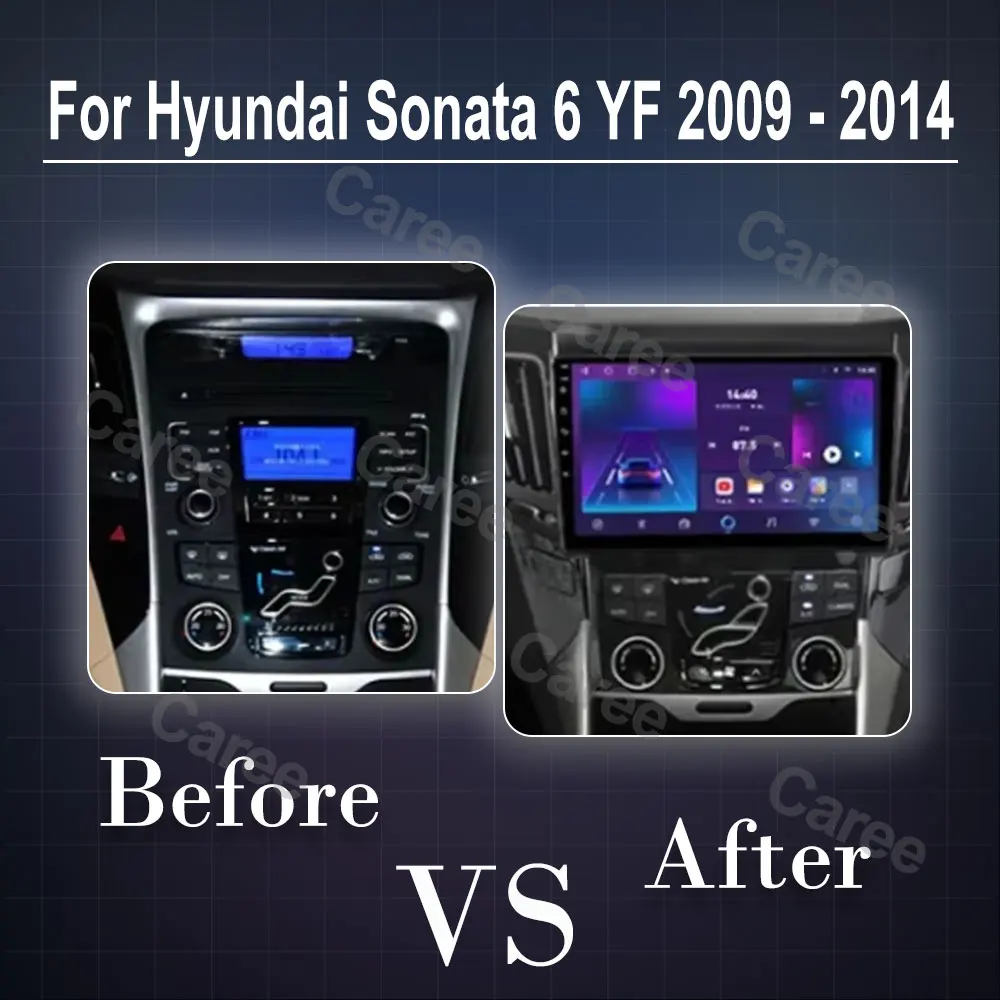 Android 15 For Hyundai Sonata 6 YF 2009 - 2014 Multimedia Car Monitor Lettore Auto radio TV Vehicle GPS Navigation Dash Cam HDR