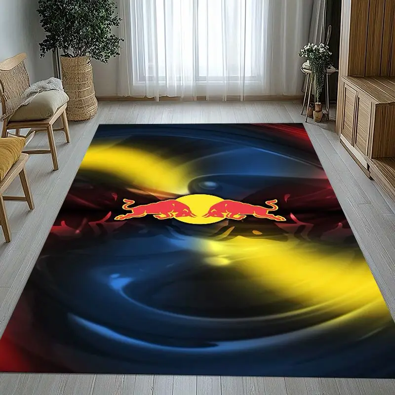 Racing Car R-Red B-Bull Garage Soft Non-Slip Large Area Rug for Living Room,Bedroom Playroom Carpet Mat for Sofa,Home Decor