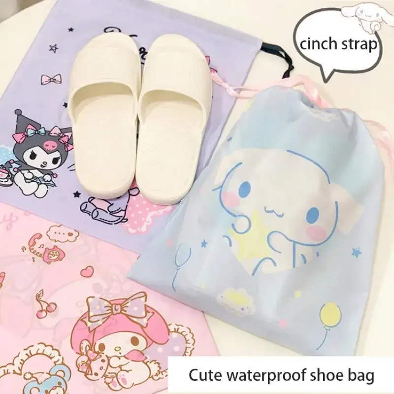 산리오 헬로 키티 쿠로미 마이 멜로디 방진 방수 신발 가방, 만화 외출 여행 스토리지, 소녀 축제 선물