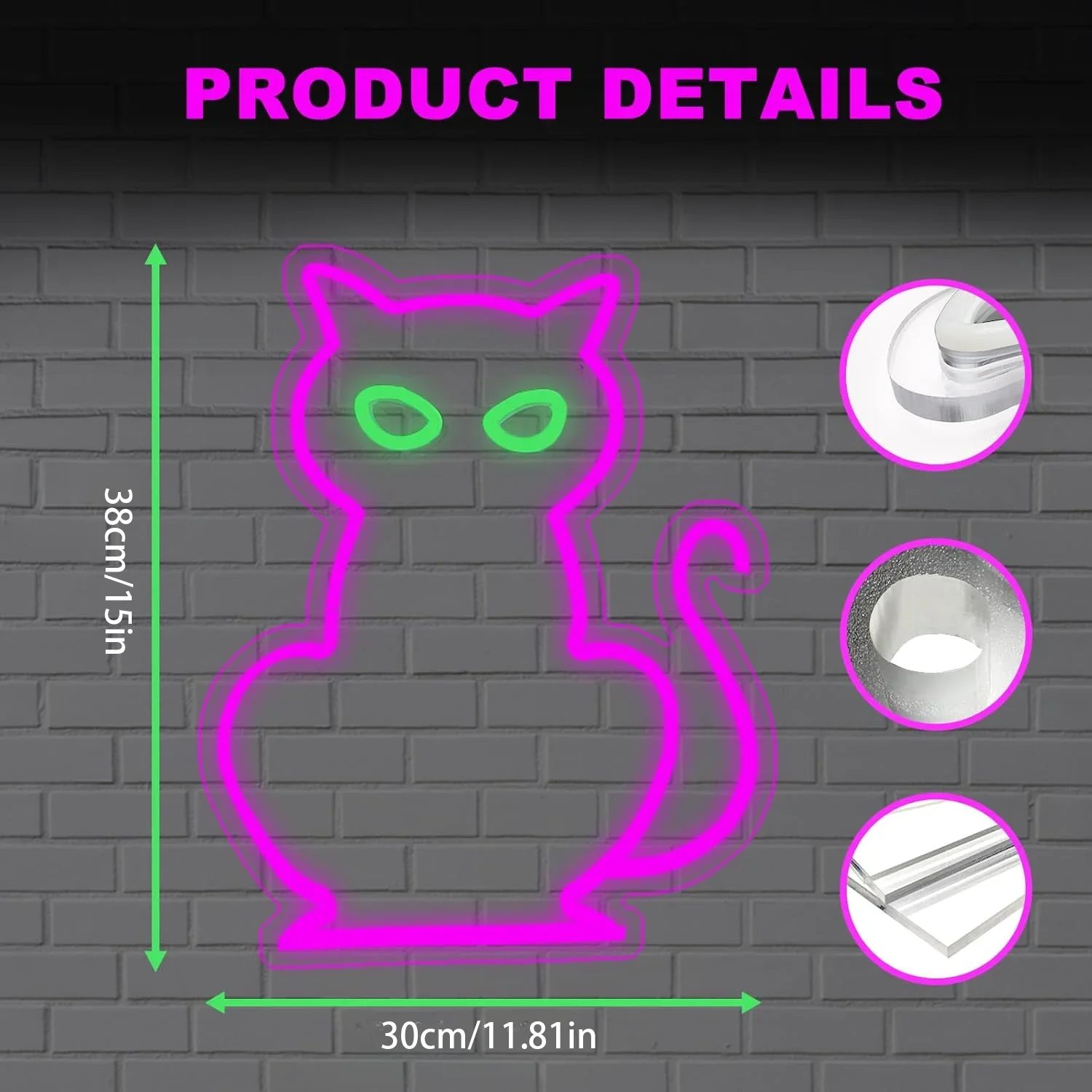 Cat Neon Signs for Wall Decor, Halloween Purple Cat LED Neon Light for Bar, Christmas, Wedding, Birthday Party, Halloween Decor