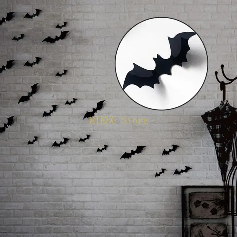 Simulation Bat Wall Decorations Stickers for Halloween Wall Decoration best sale