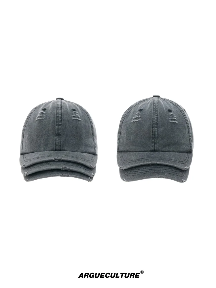 Sun Protection Hat Washed Duckbill 3 Layer Brim Design Tear  Casual Style Cap for Travel And Leisure Cotton Unisex