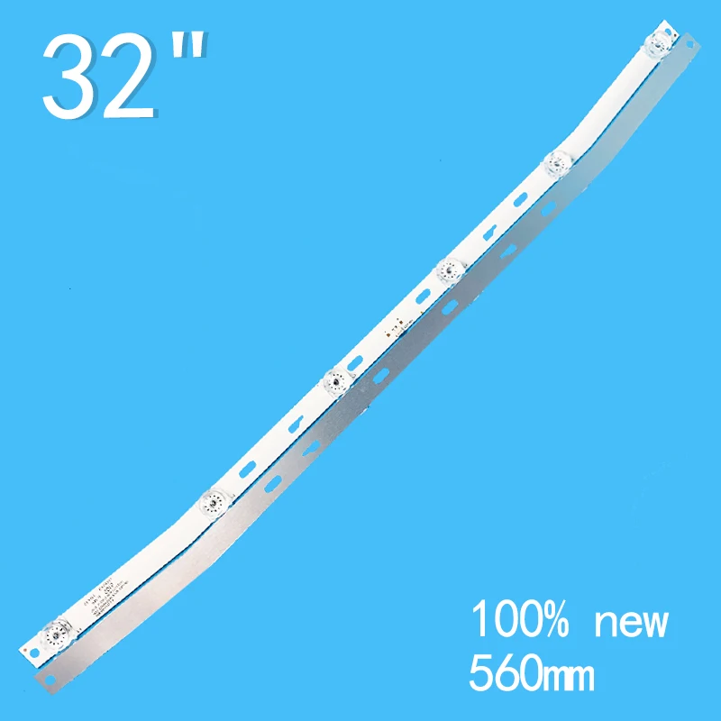 New 2PCS/lot 560mm 6LEDs 3V For 32