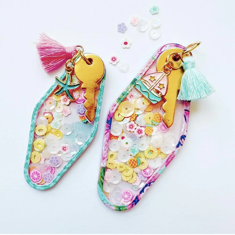 KSCRAFT Vintage Key Chain Shaker Metal Cutting Dies Stencils for DIY Scrapbooking Decorative Embossing DIY Paper Cards