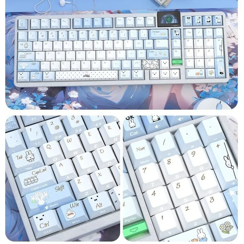 Cartoon Kawaii PBT Keycaps Highly Adaptable Good Feel Good Quality Easy To Use Wear Resistance Easy To Install Good Looks Miffy