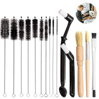 4/5 pcs Coffee Brush Set Espresso Brush Kit Include Wooden Coffee Grinder Machine Cleaning Brush and Nylon Espresso Brush