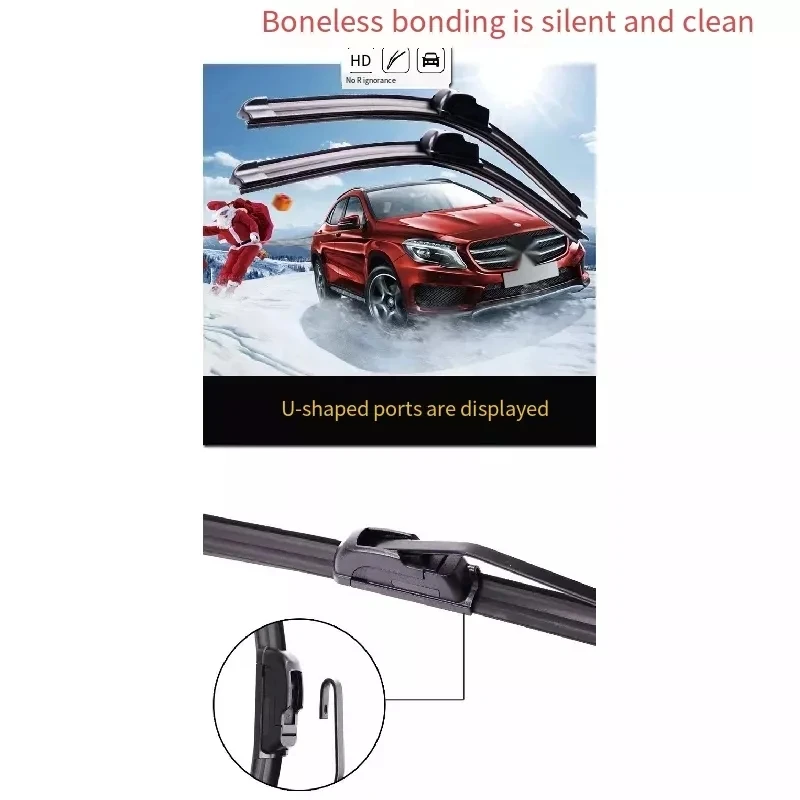 1pcs Universal Car U-shaped Boneless Windscreen Wiper Blade  Rubber Hand Strip Restorer Repair Tools for  Exterior Accessories