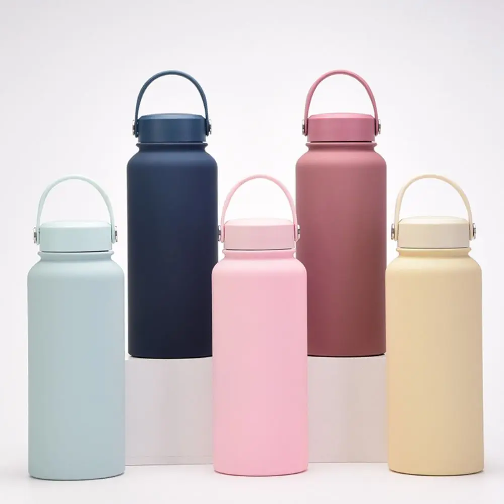 Leak Proof 1L Sports Kettle Stainless Steel Large Capacity Insulated Cup Sealed Portable Thermos Bottle Outdoor