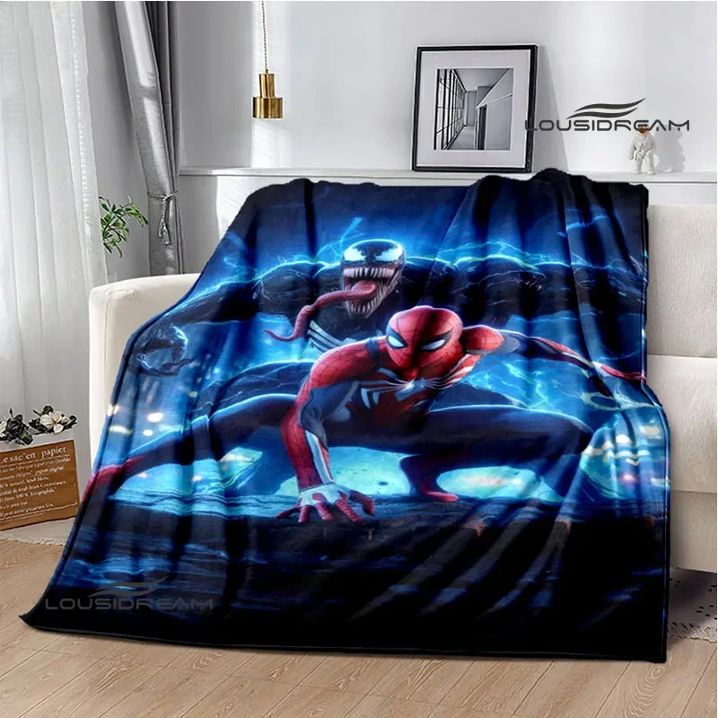 Cartoon S-Spider-Man printed blankets Picnic blanket Warm Flannel blankets Home bed linings blankets for beds Birthday Gift