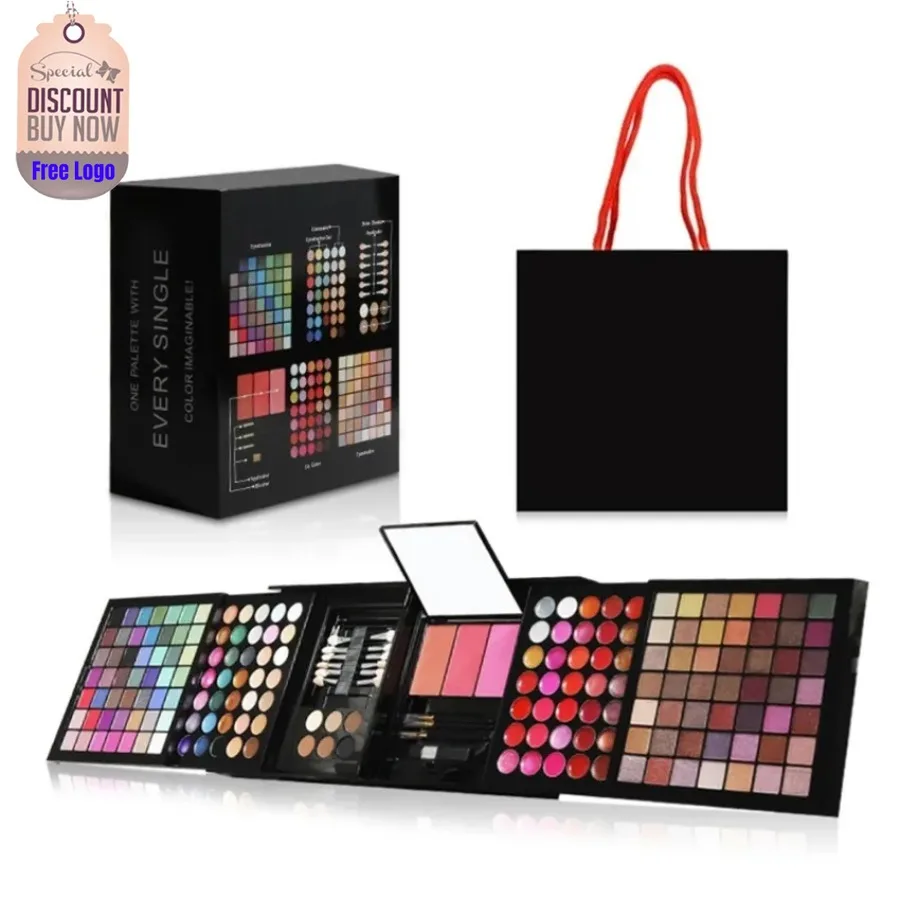 Custom 177colors Eyeshadow Makeup Kit Waterproof High Pimented Long Lasting Push-pull Palette for Blush/highlighter Face Makeup