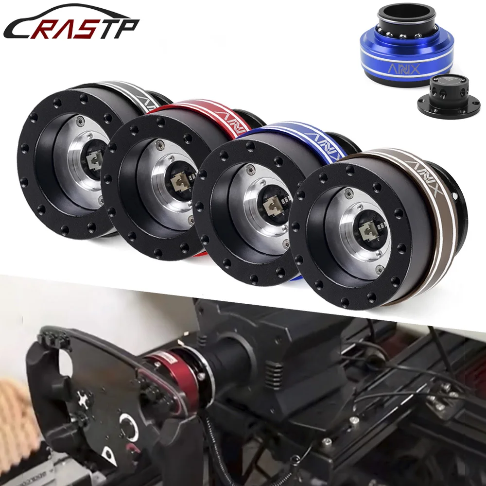 Aluminum 70mm 6 Hole Racing Simulator Game Steering Wheel Quick Release Hub Adapter For MOZA Simagic M10 A/Mini Euro Truck QR040